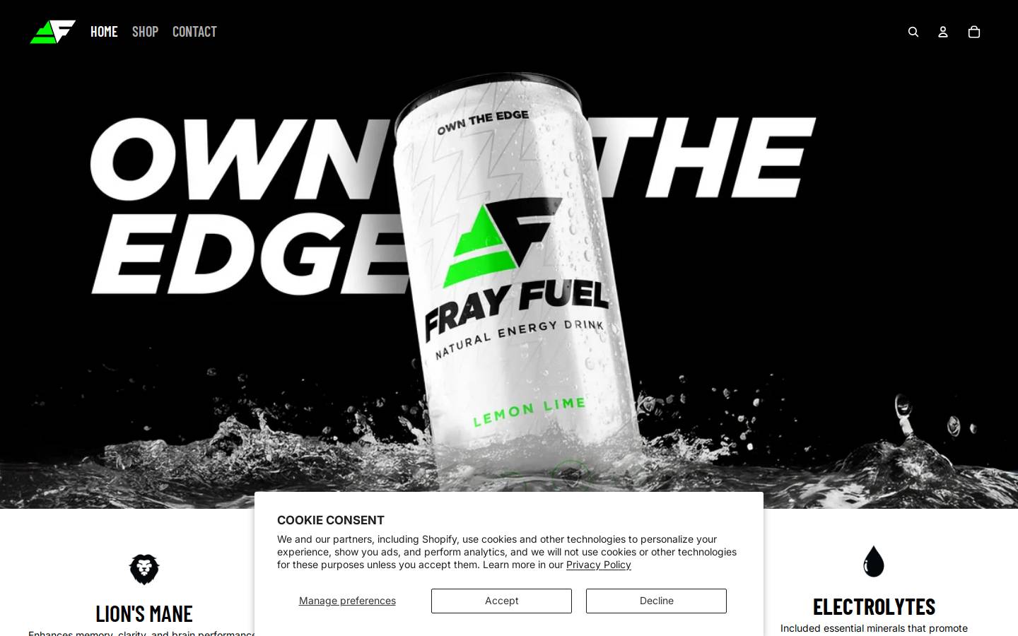 frayfuel.com homepage screenshot