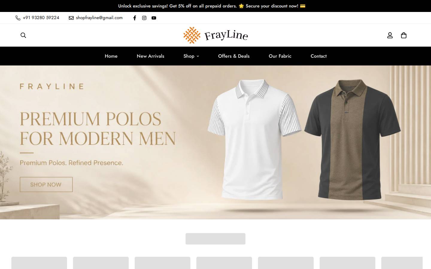 frayline.com homepage screenshot