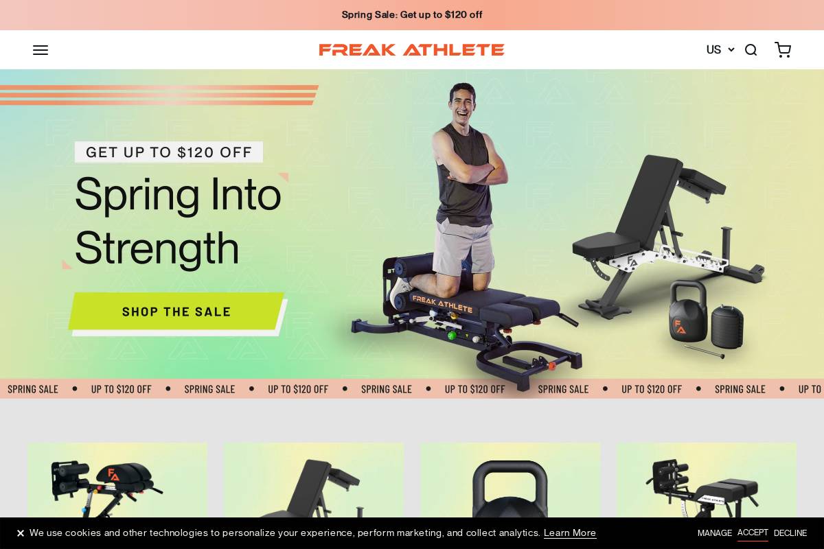 Freakathlete homepage screenshot