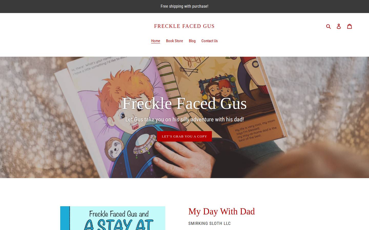 frecklefacedgus.com homepage screenshot