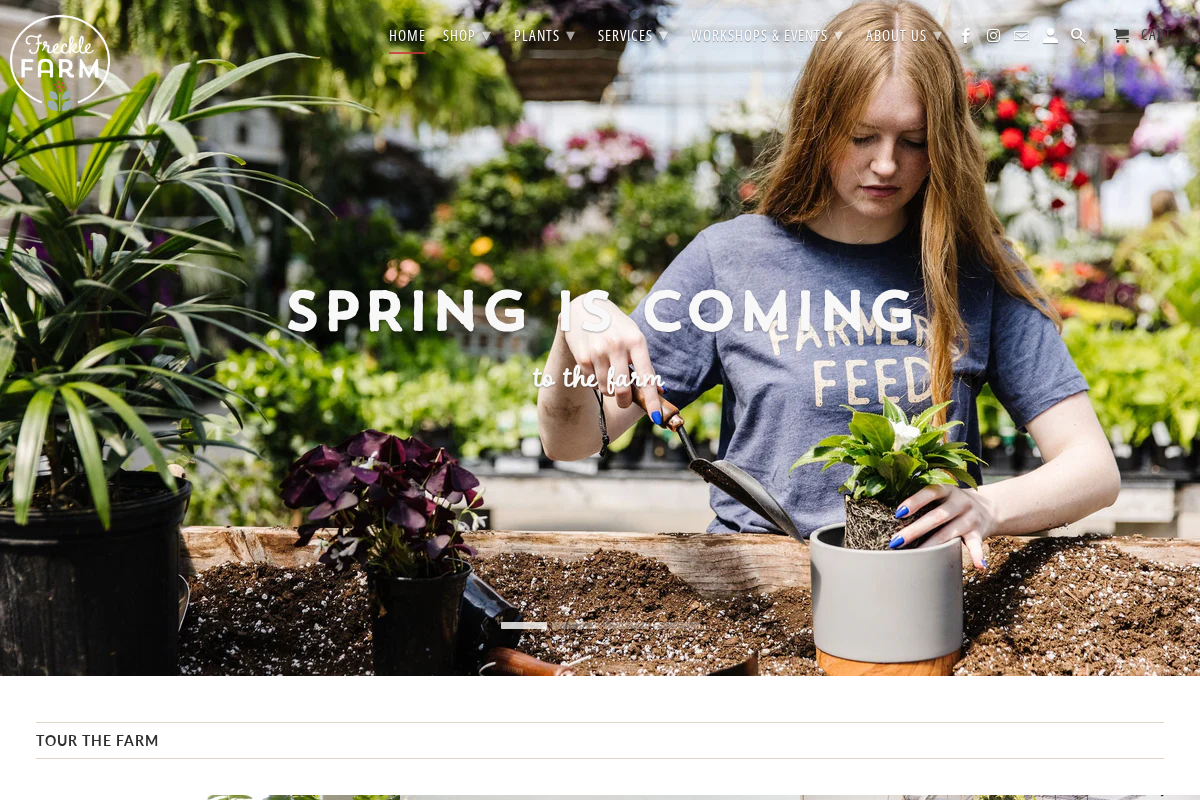 frecklefarminc.com homepage screenshot