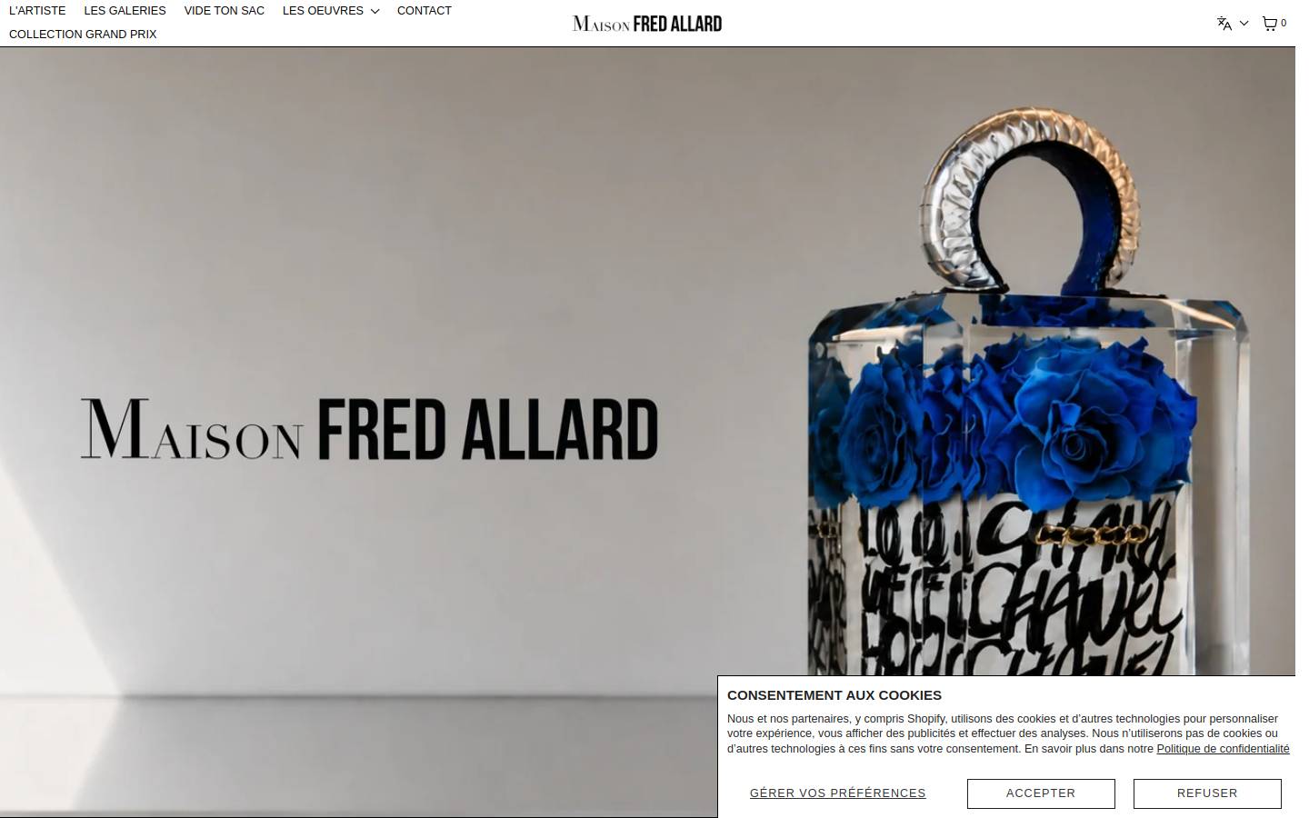 fred-allard.com homepage screenshot