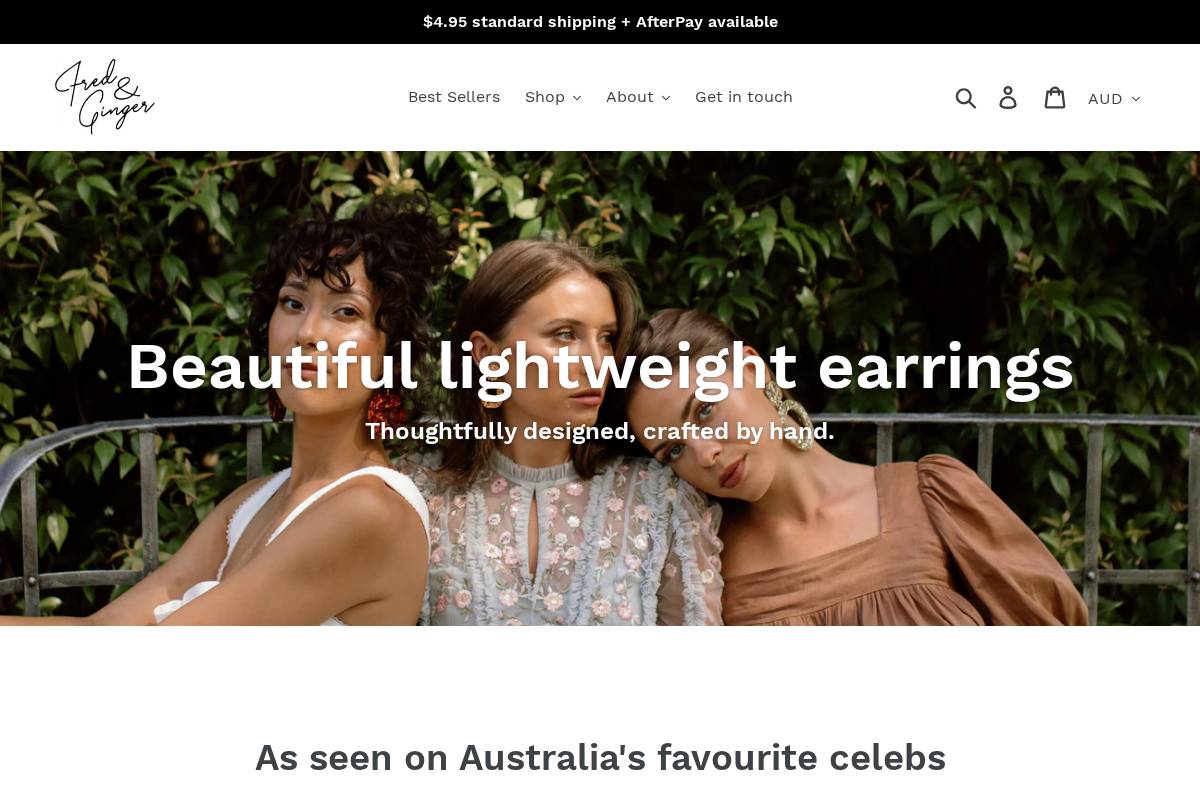 fredandginger.co homepage screenshot