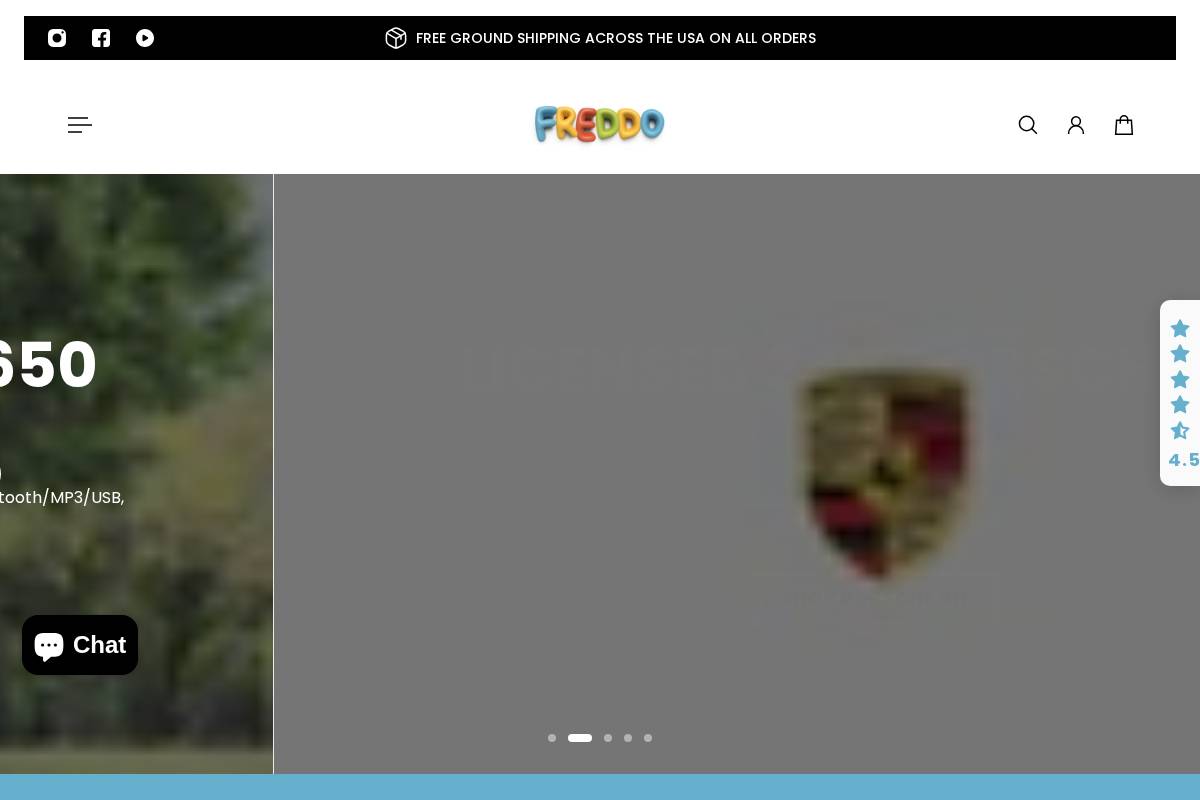 freddotoys.com homepage screenshot