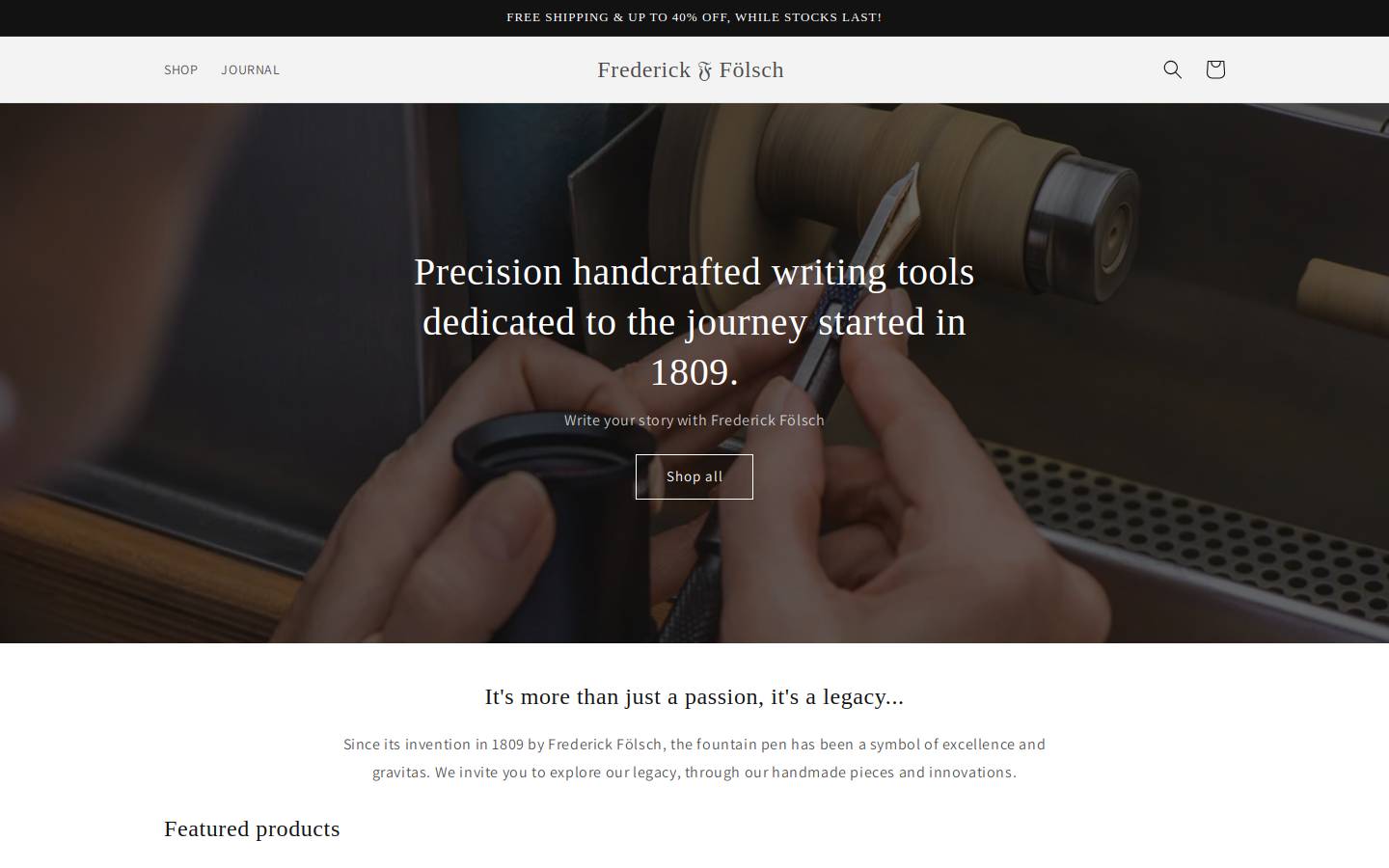 Frederickfolsch homepage screenshot