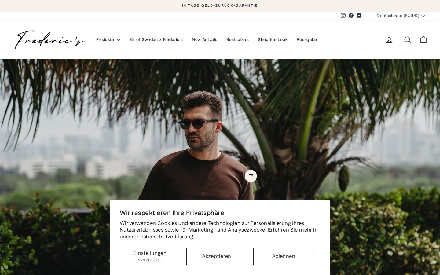 fredericsgermany.com homepage screenshot