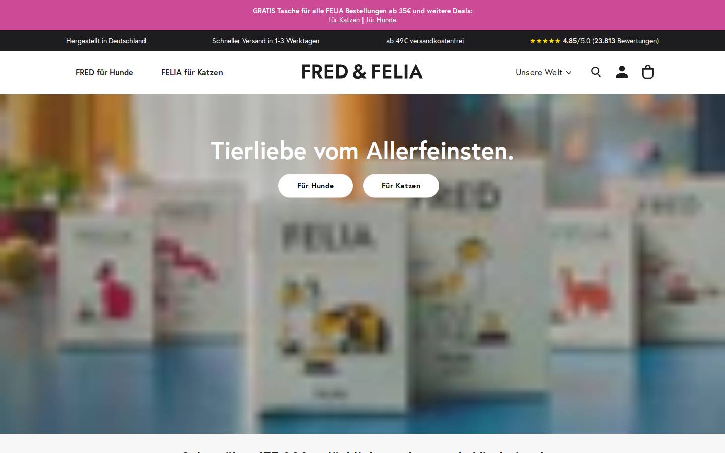 fredfelia.com homepage screenshot