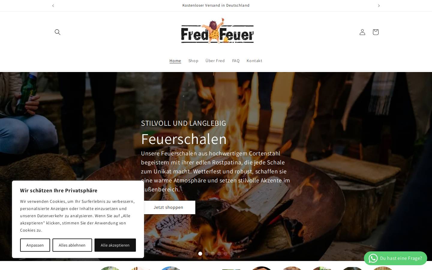 fredfeuer.com homepage screenshot