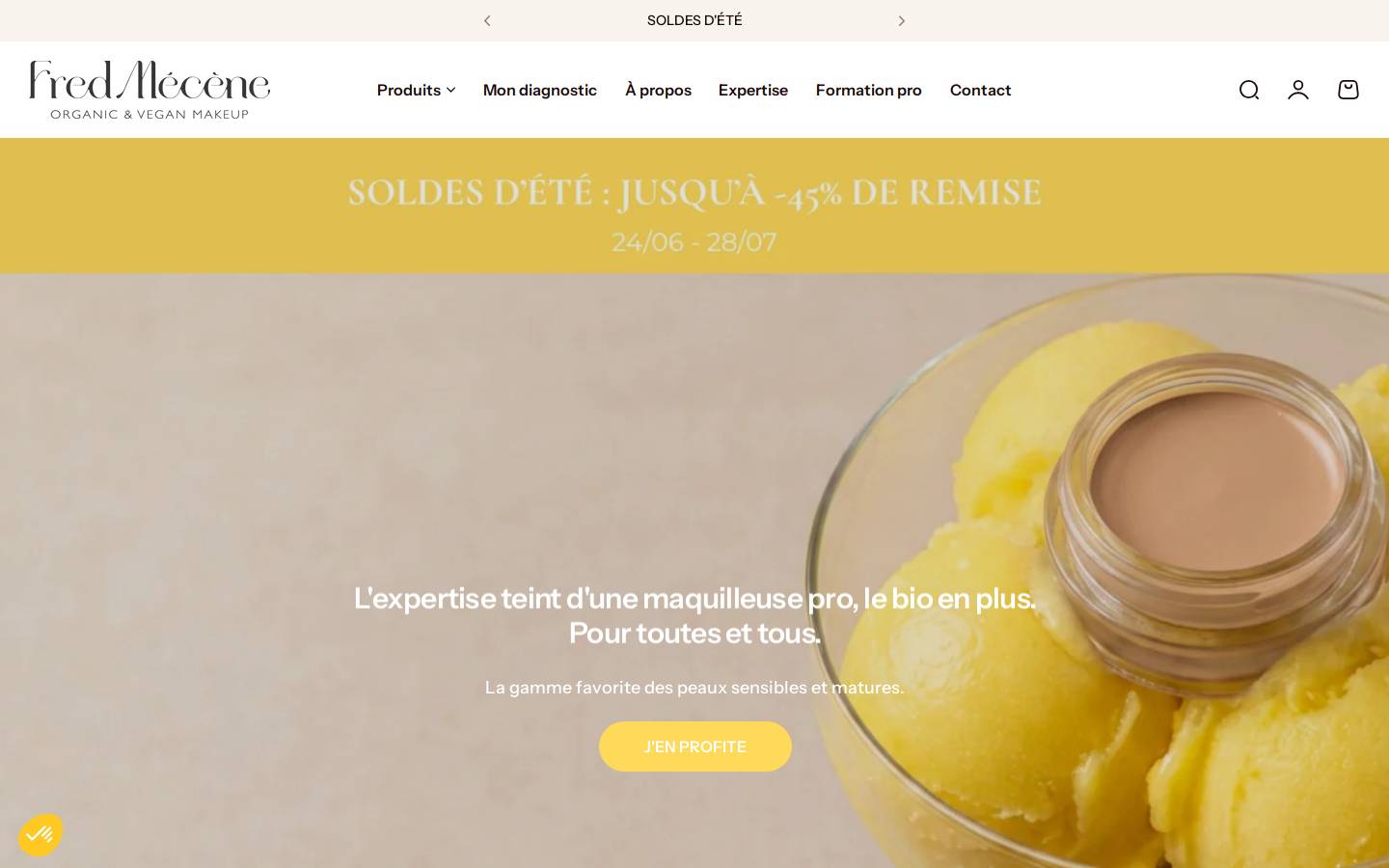 Fred Mécène homepage screenshot