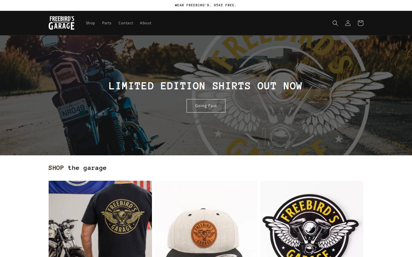 freebirdsgarage.com homepage screenshot