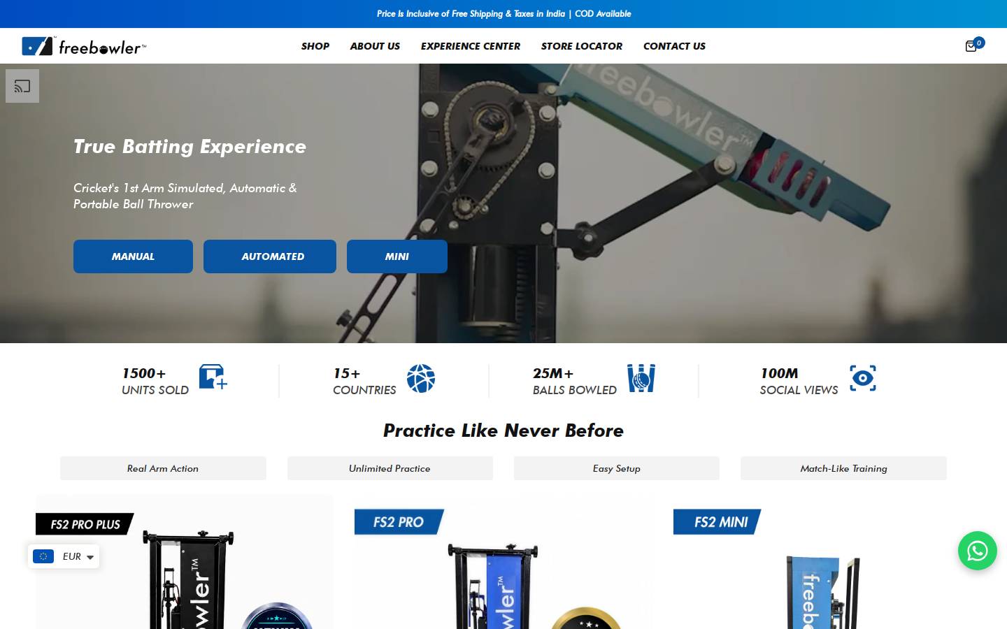 freebowler.com homepage screenshot