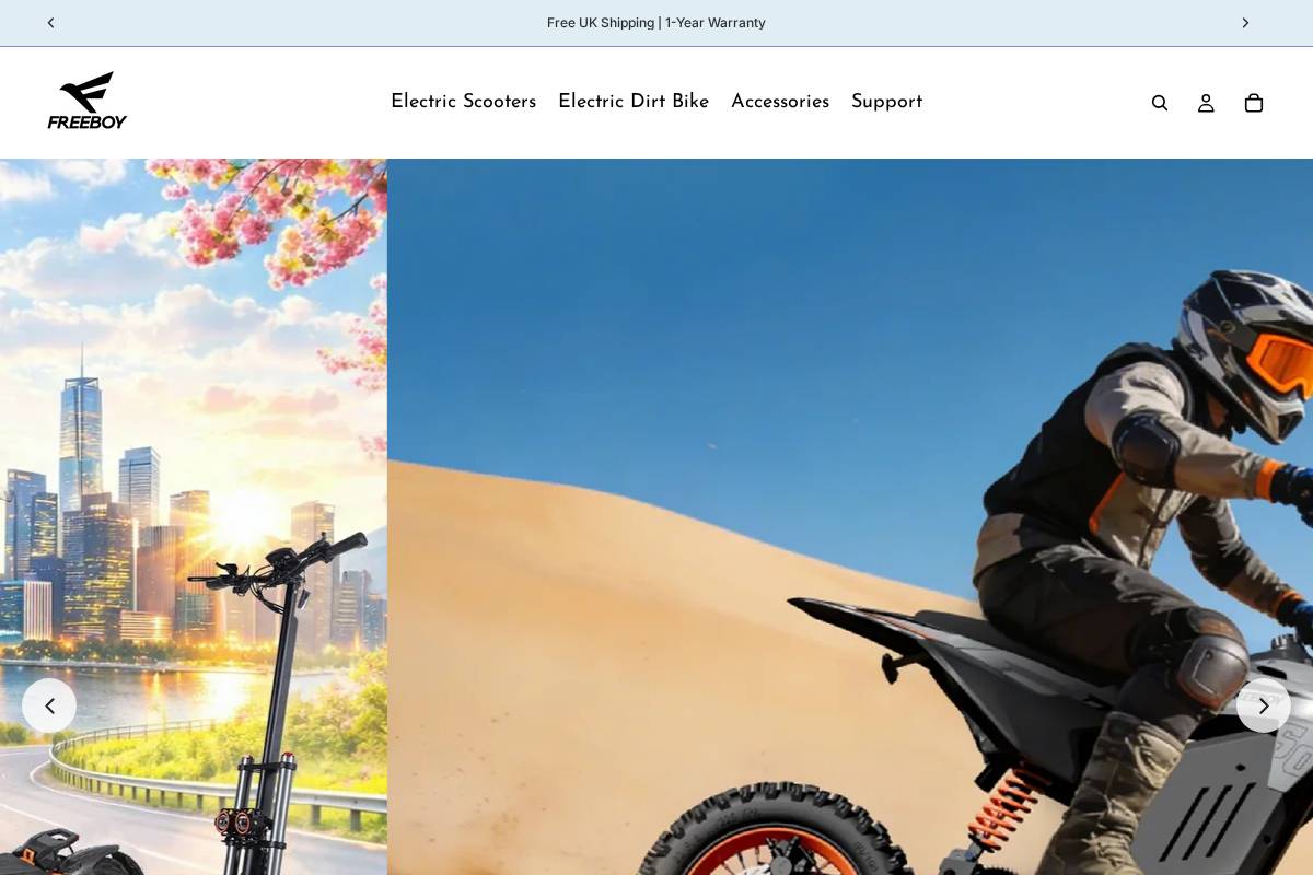 Freeboystore homepage screenshot