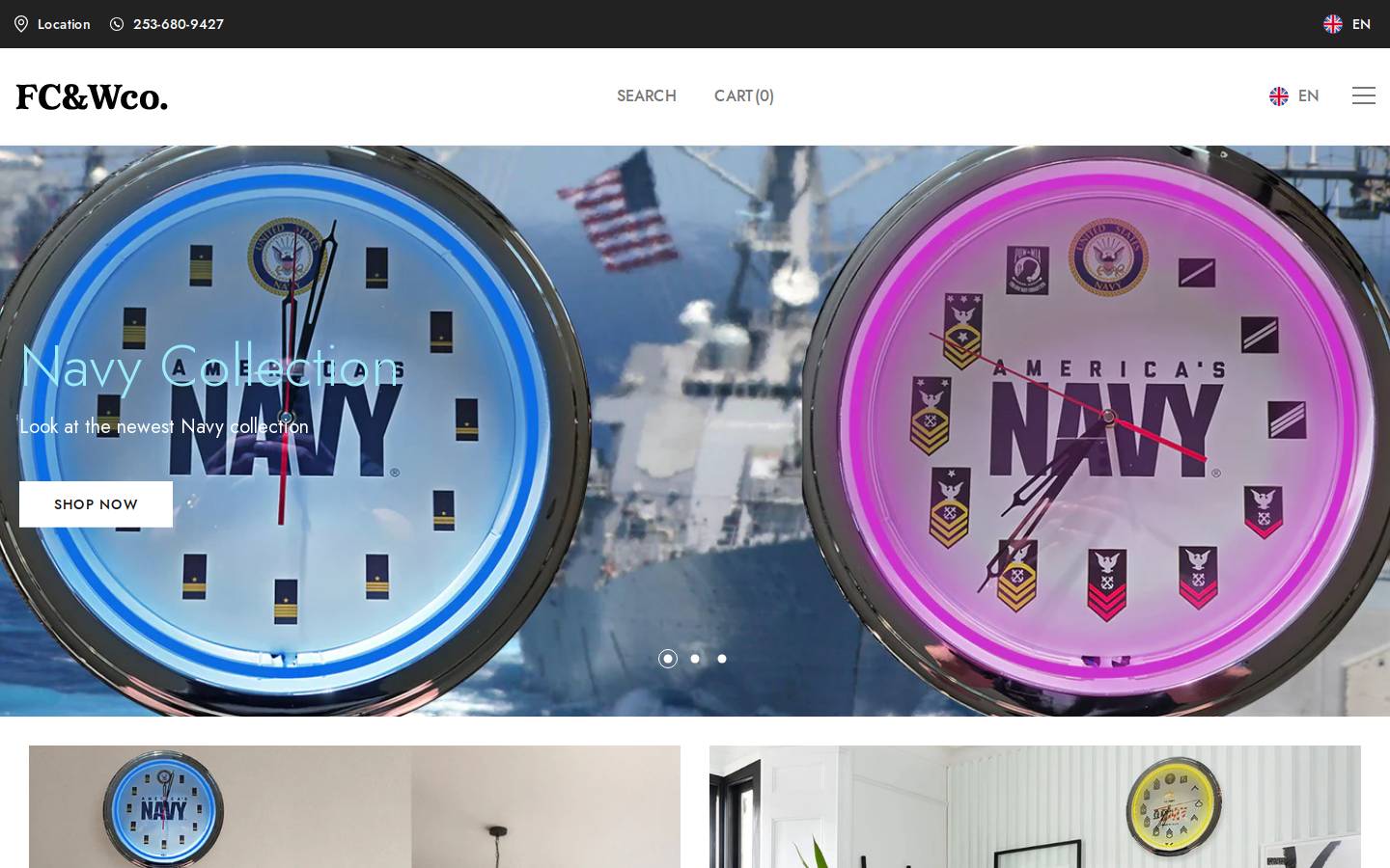 freedomclockandwatchco.com homepage screenshot