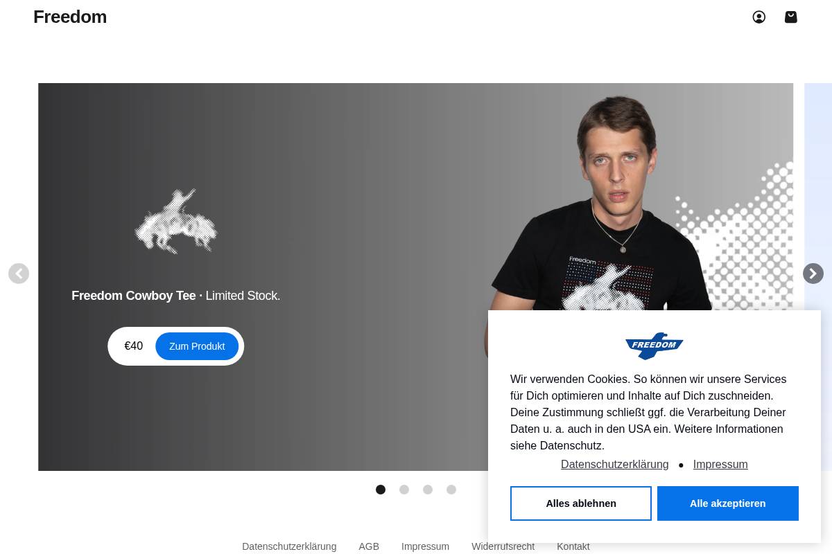 Freedomfff homepage screenshot
