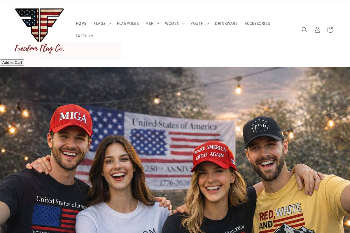 freedomflagshop.com homepage screenshot