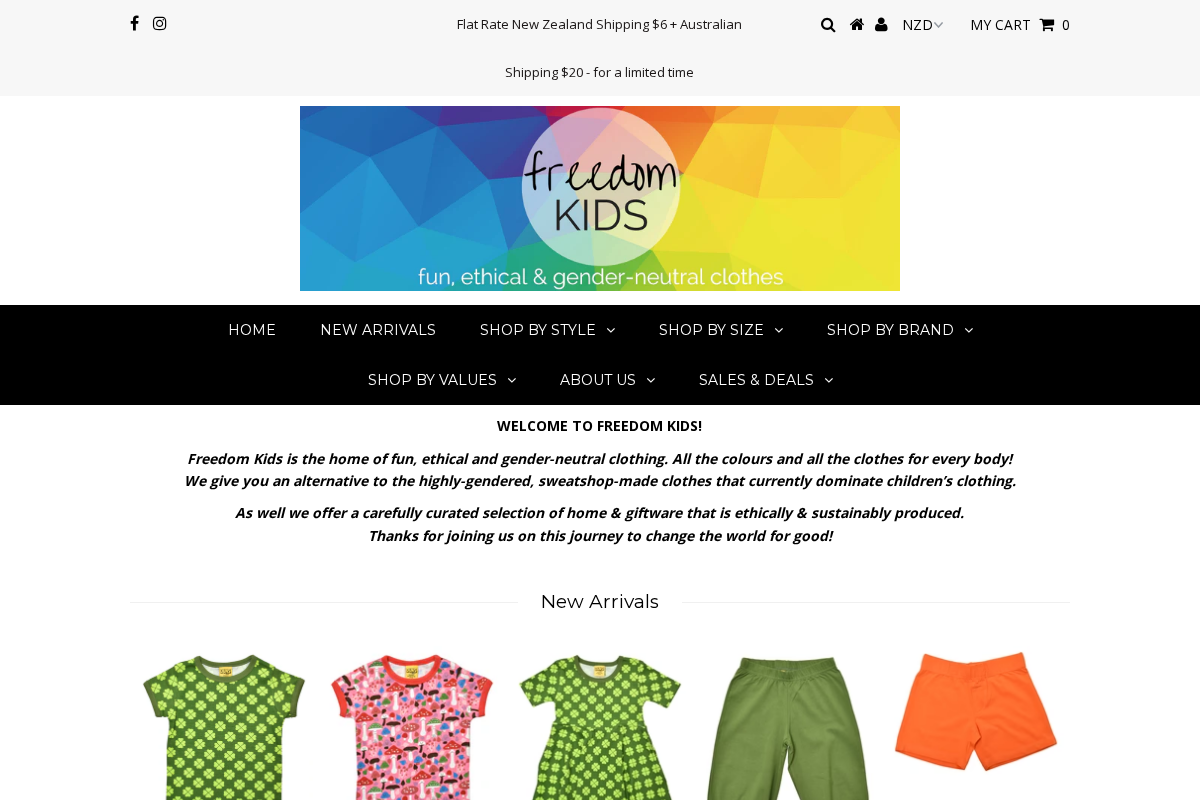 freedomkids.co.nz homepage screenshot