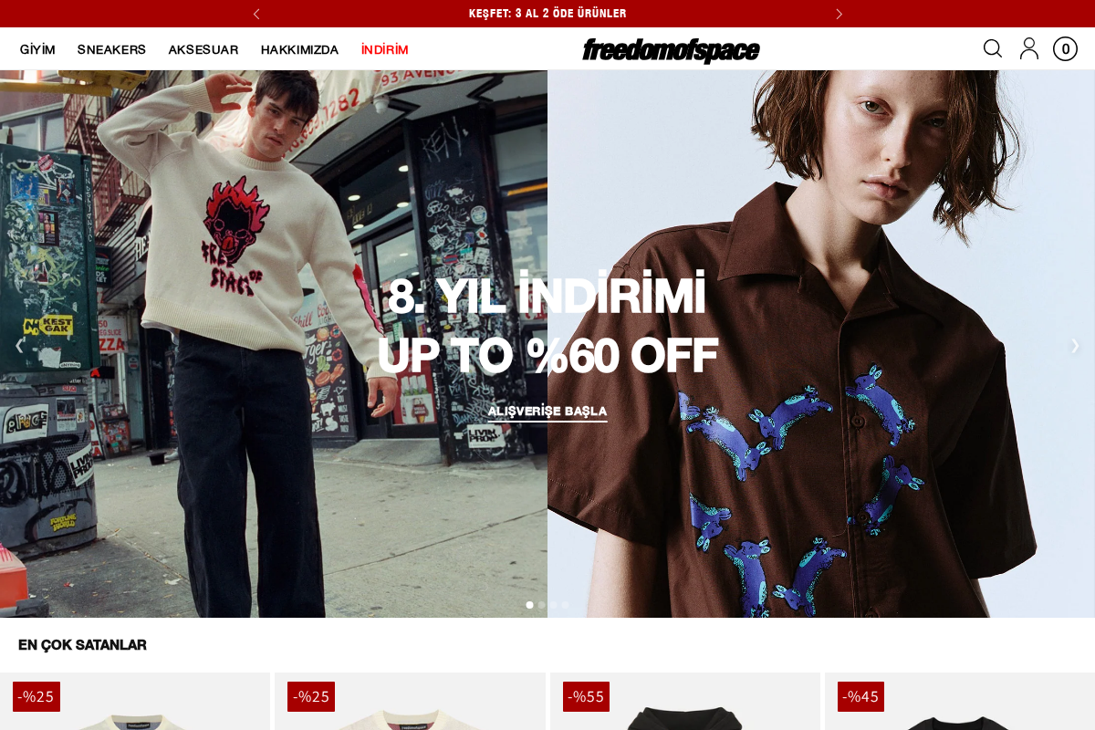 FREEDOM OF SPACE homepage screenshot