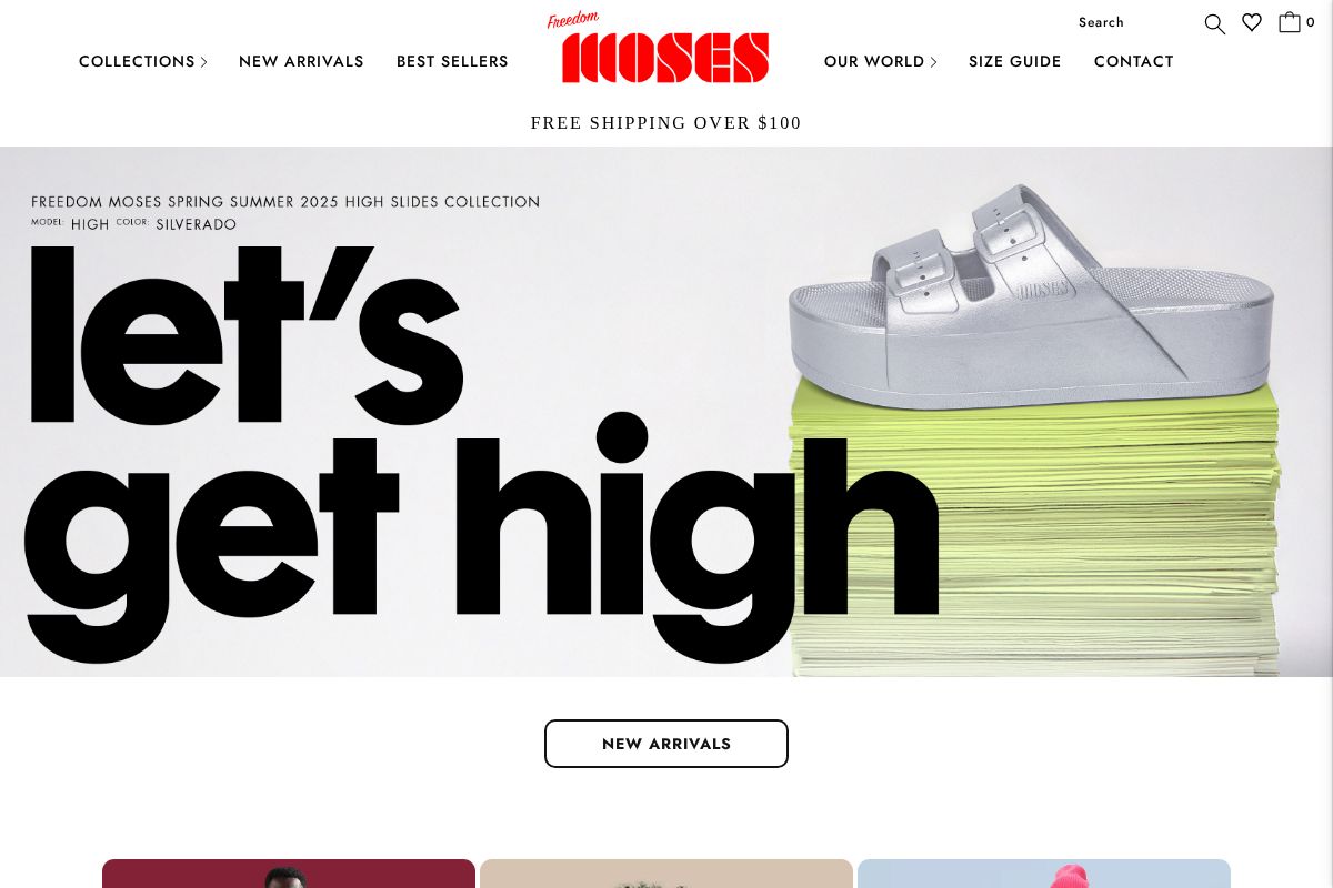 Freedom Moses Australia homepage screenshot