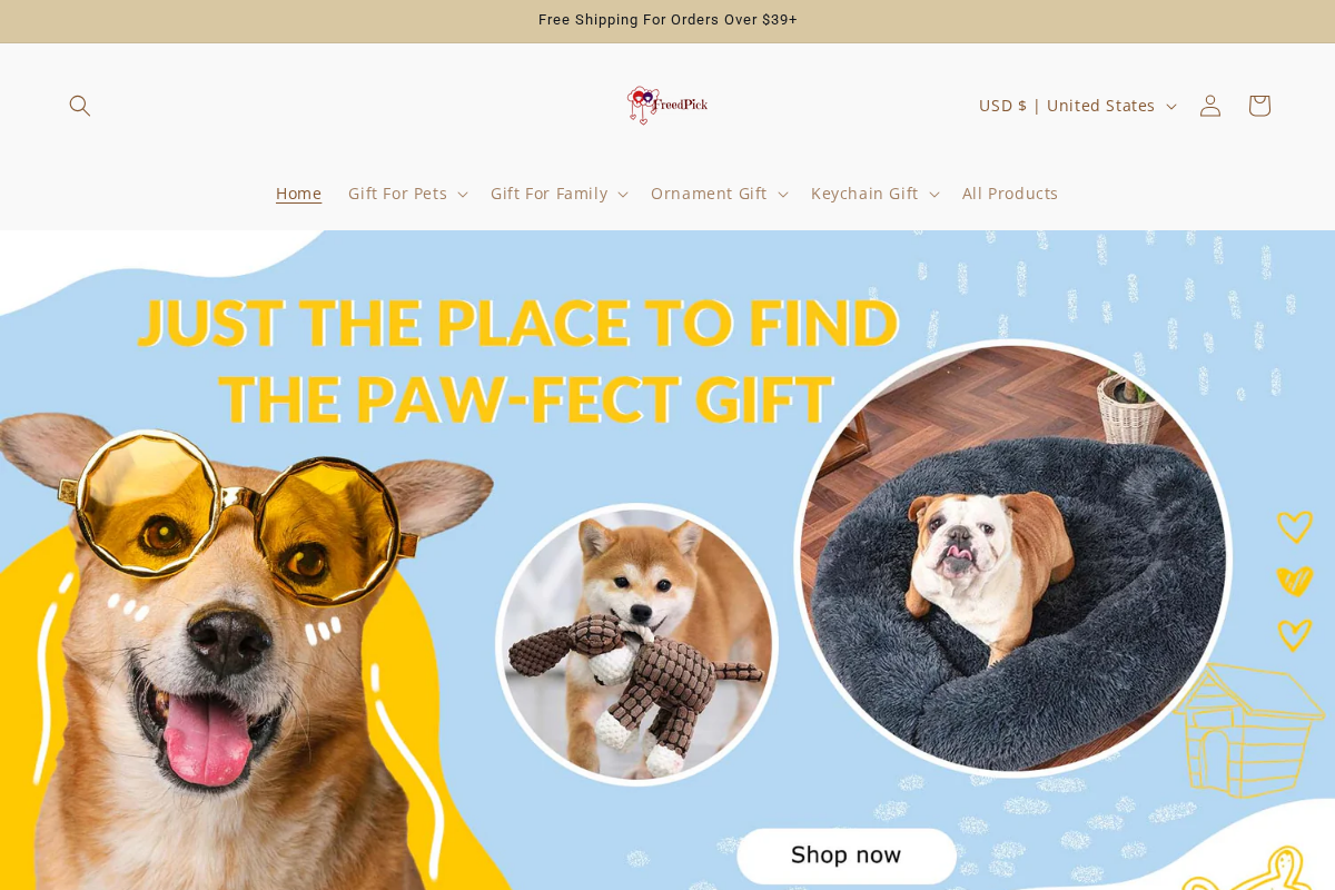 Freedpick homepage screenshot