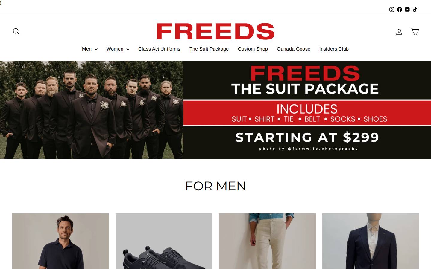 FREEDS is Fashion homepage screenshot