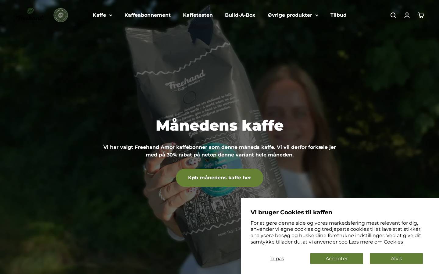 Freehand Coffee Club homepage screenshot