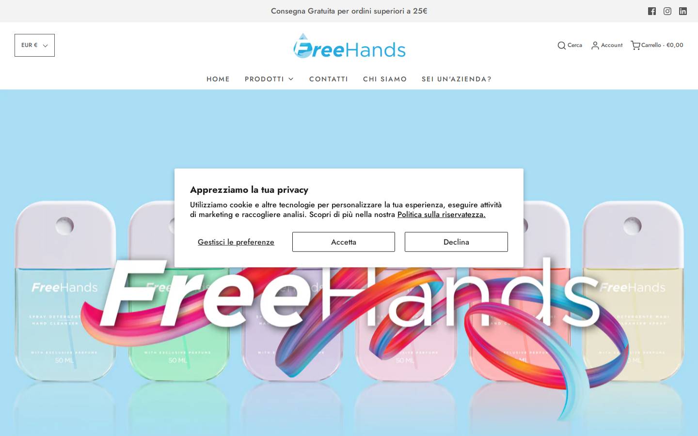 freehands-co.com homepage screenshot