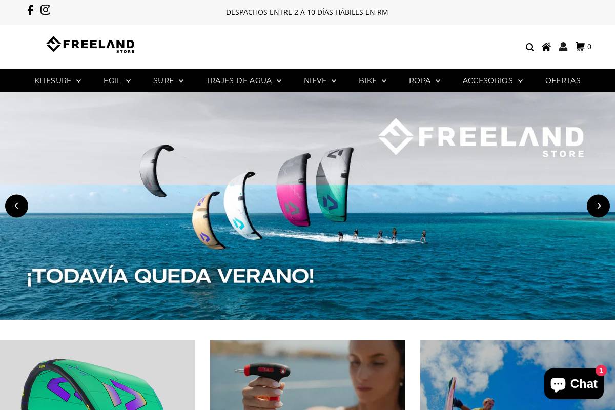 Freeland homepage screenshot