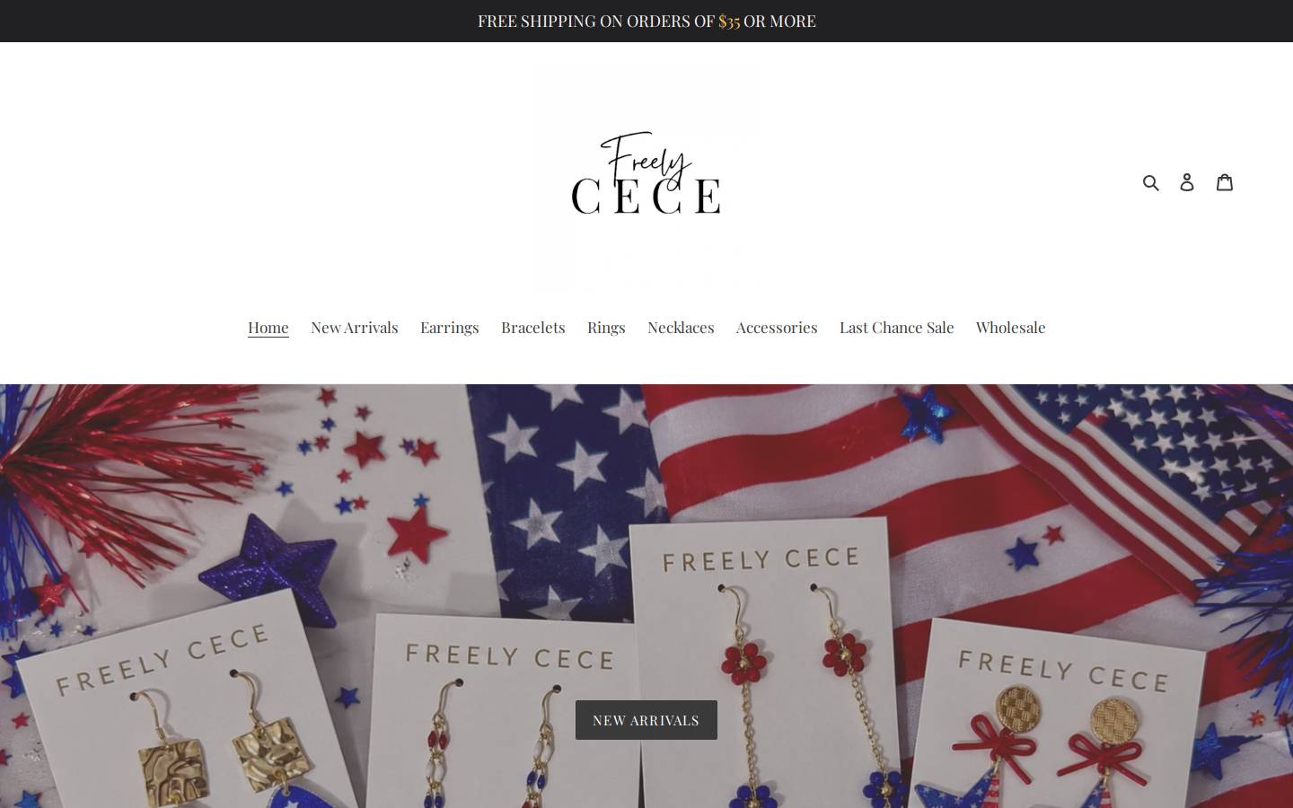 freelycece.com homepage screenshot