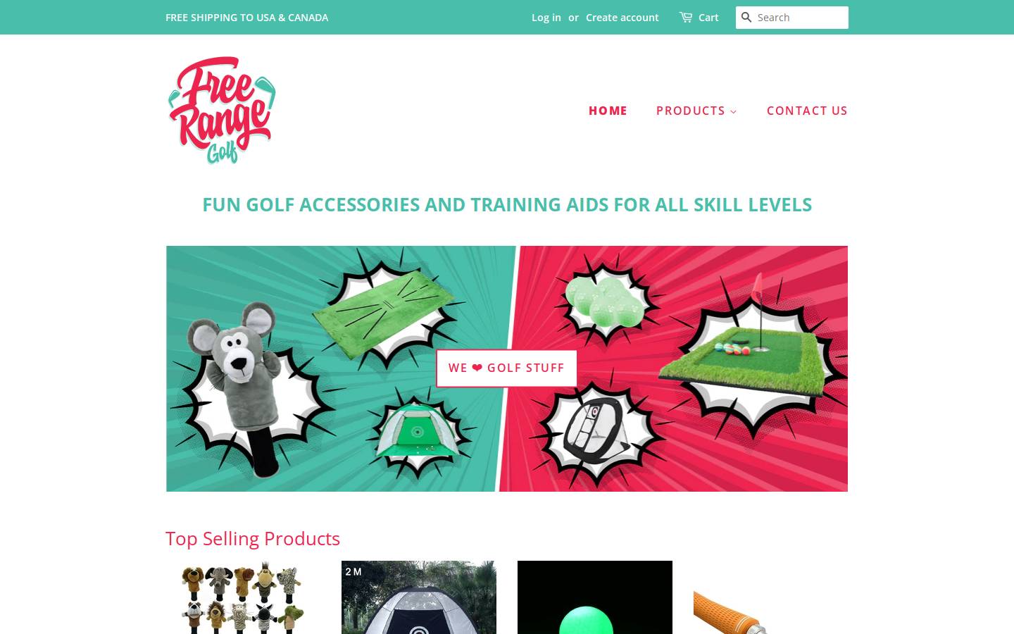 freerangegolf.com homepage screenshot