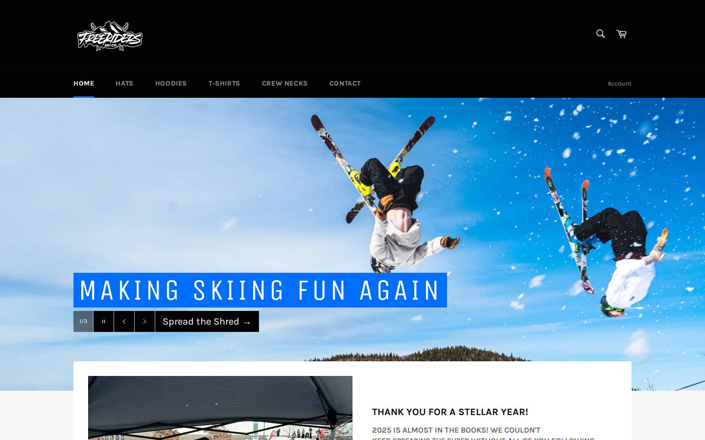 freeridersskico.com homepage screenshot