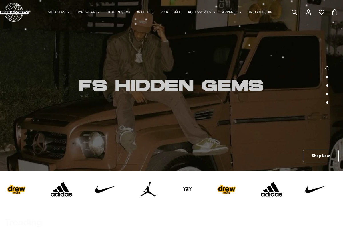 Free Society homepage screenshot