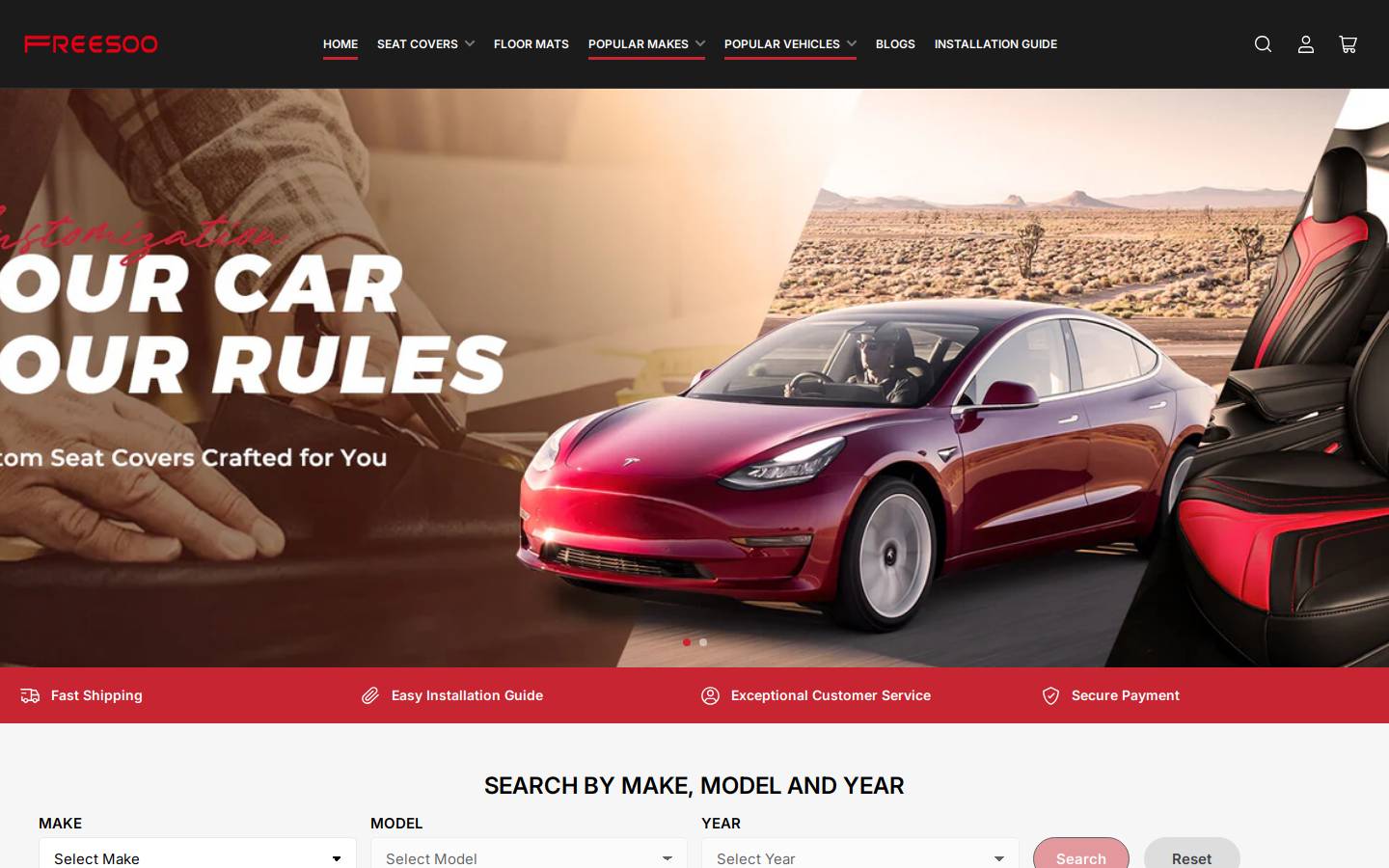 Freesoo homepage screenshot