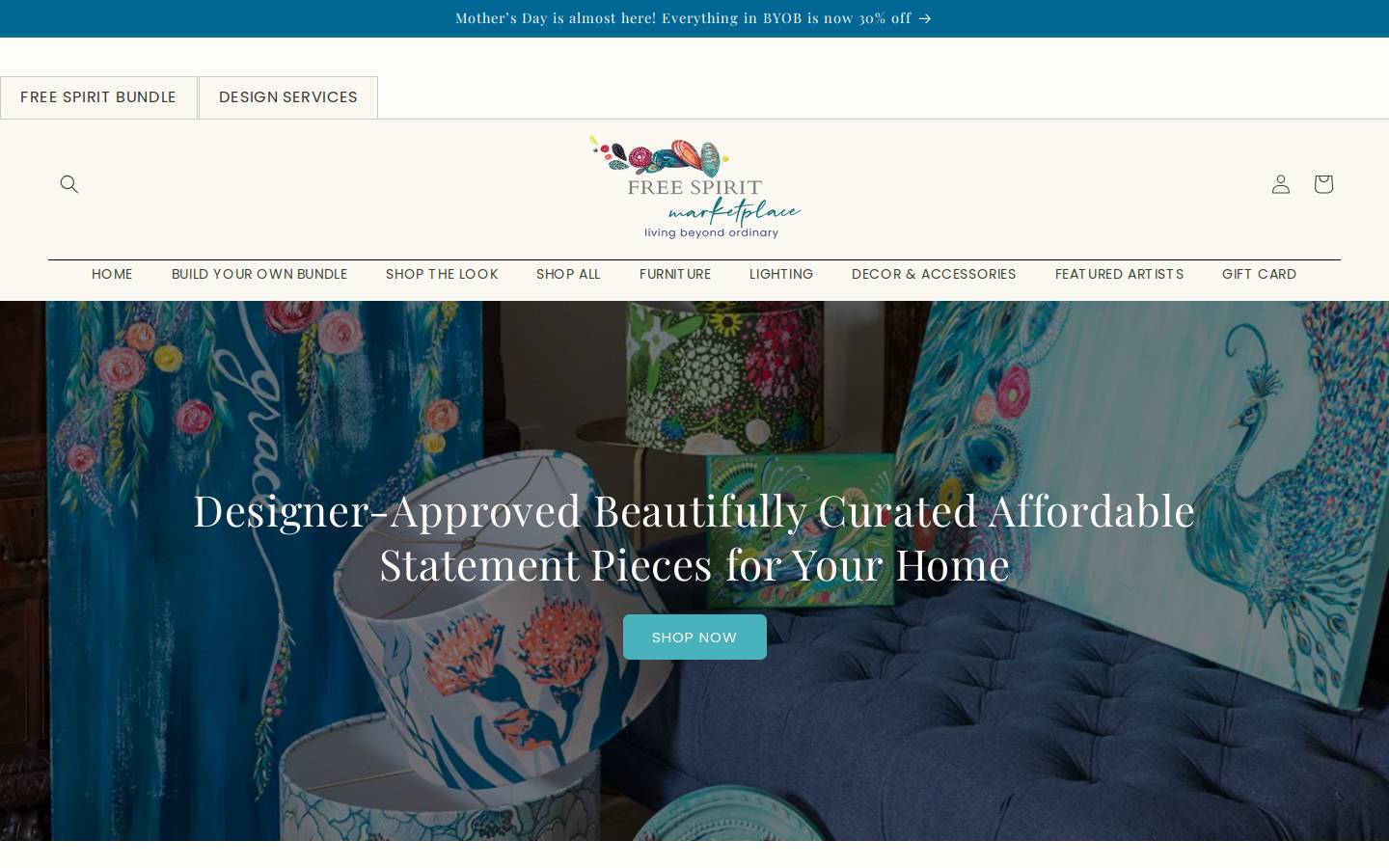 freespiritmarketplace.com homepage screenshot