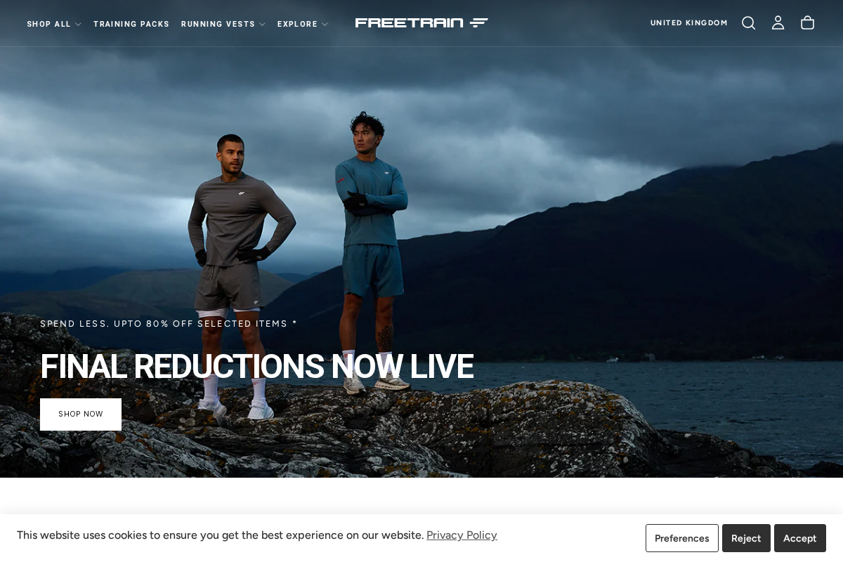 Freetrain homepage screenshot