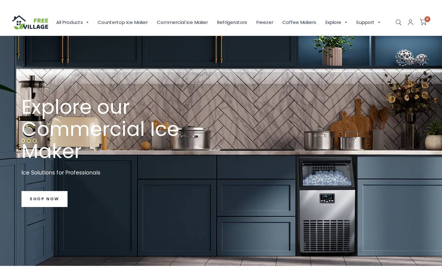 freevillageshop.com homepage screenshot