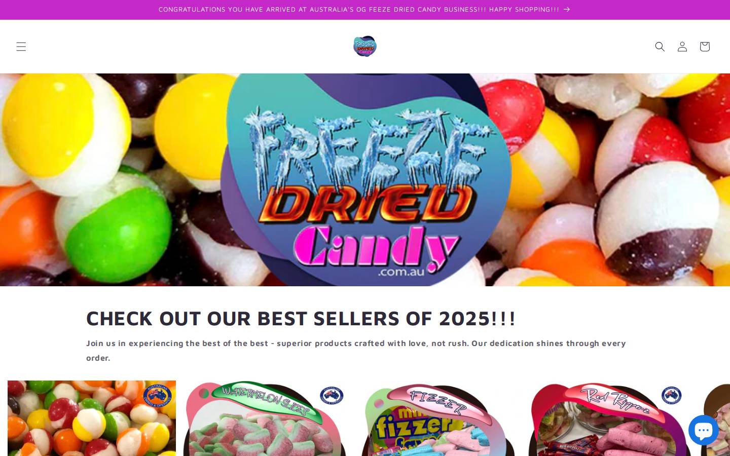 freezedriedfoodz.com.au homepage screenshot