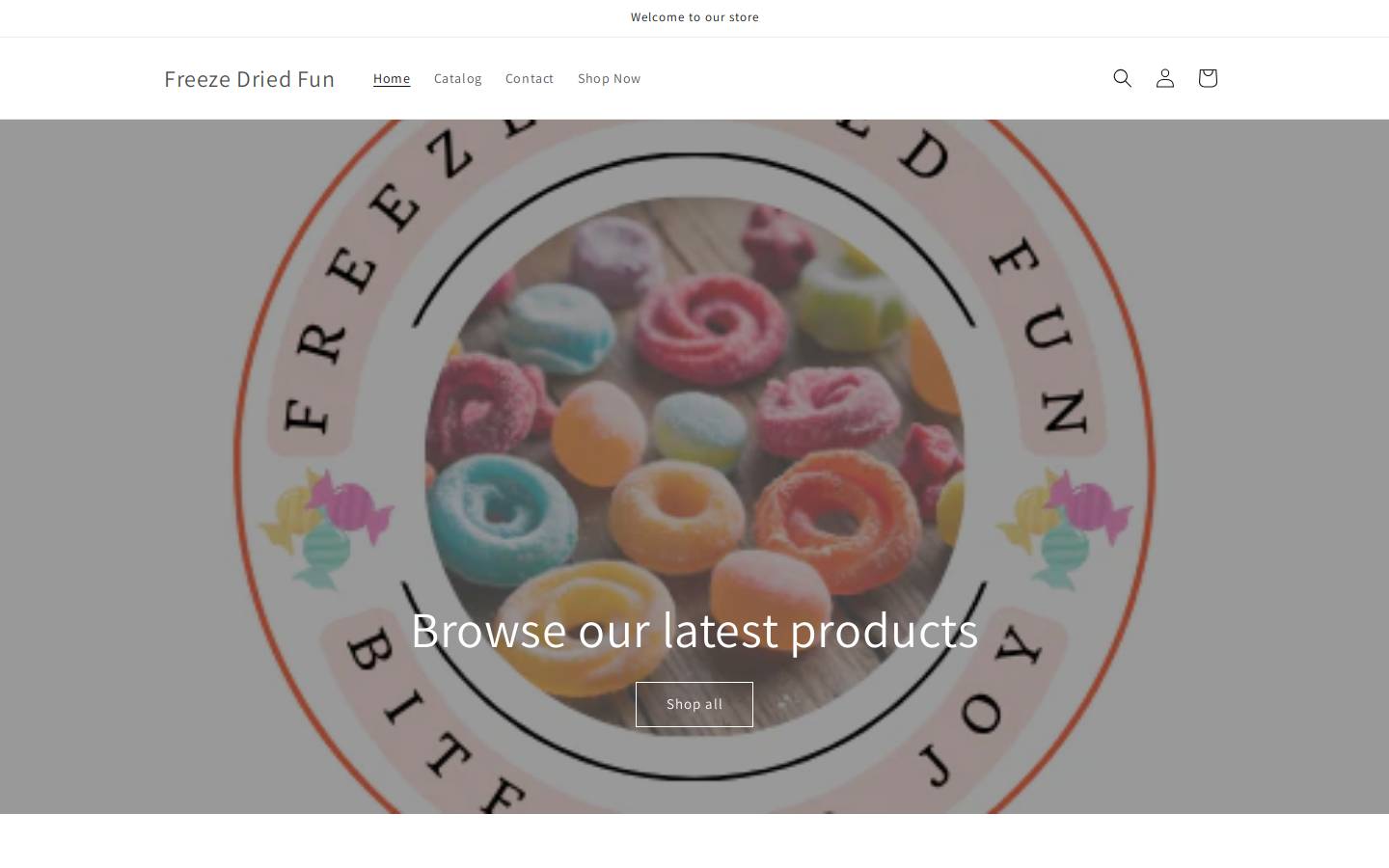 freezedriedfun.com homepage screenshot