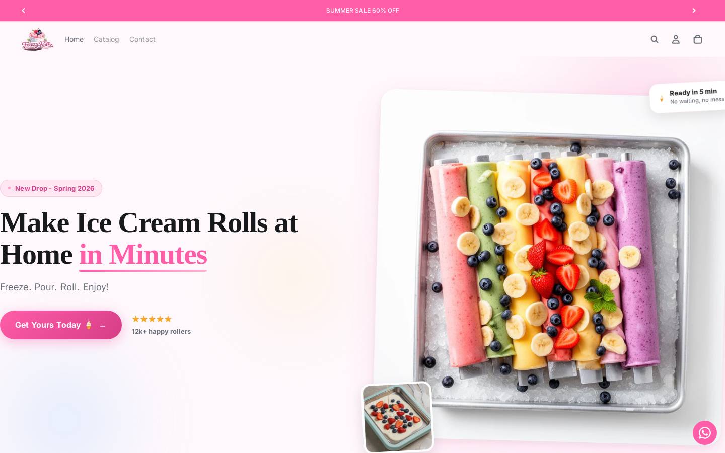 freezyrollz.com homepage screenshot