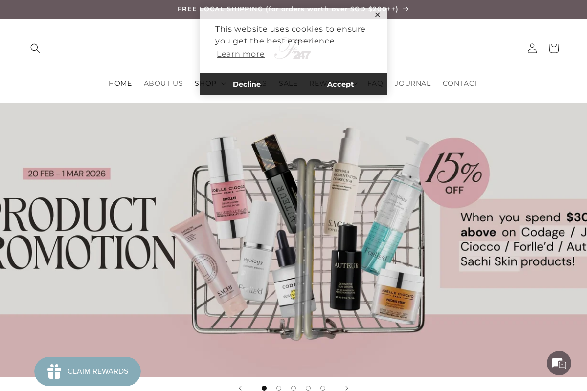 Freia247 homepage screenshot