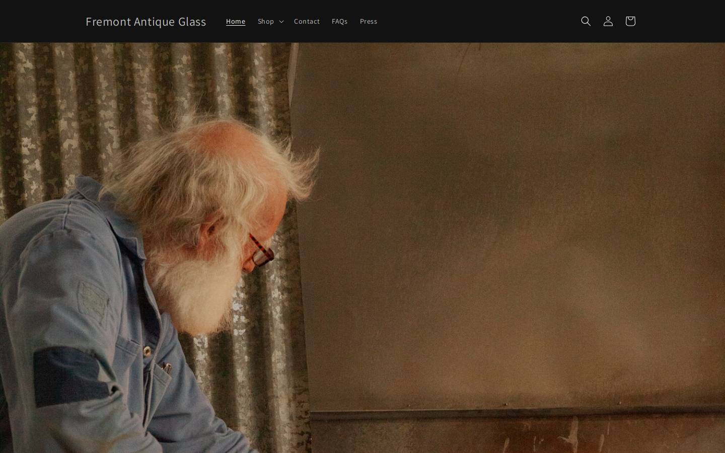 fremontantiqueglass.com homepage screenshot