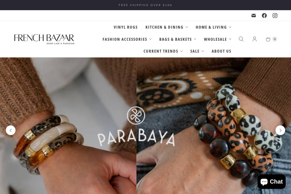 frenchbazaar.com.au homepage screenshot