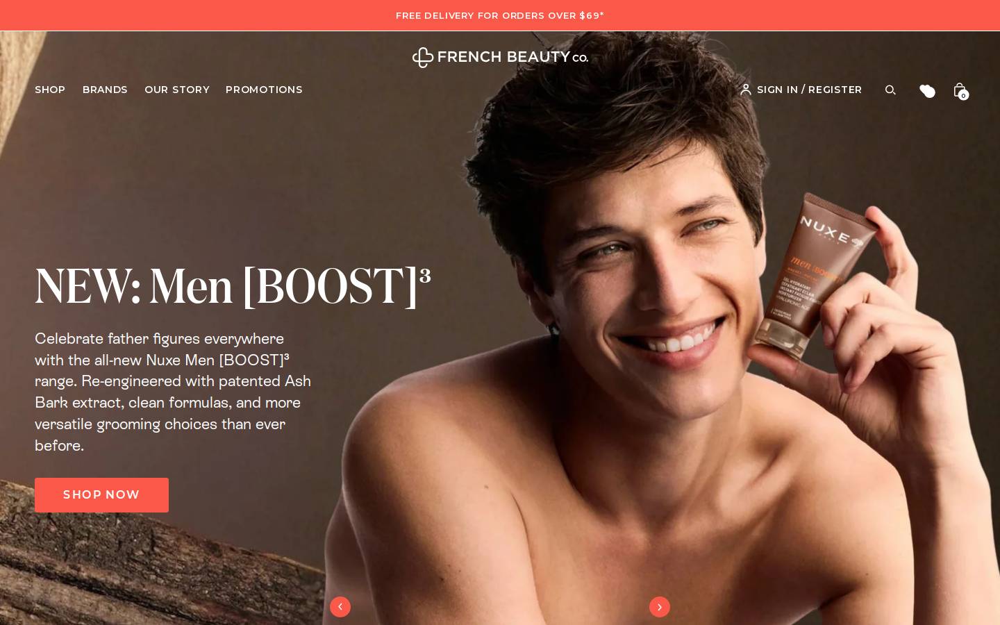 frenchbeautyco.com.au homepage screenshot