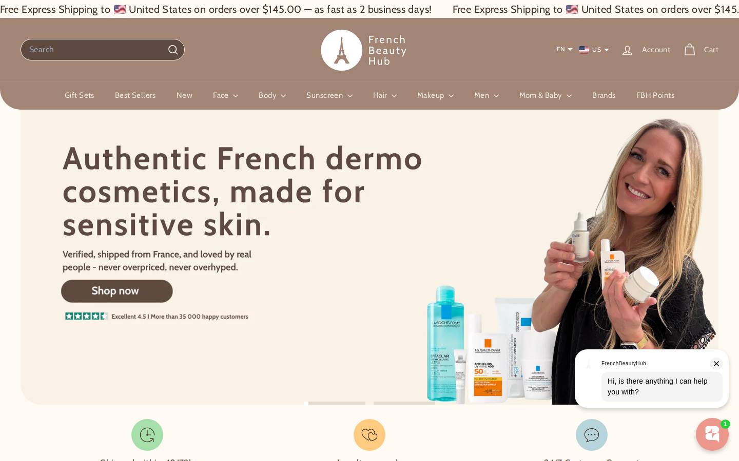 Frenchbeautyhub homepage screenshot
