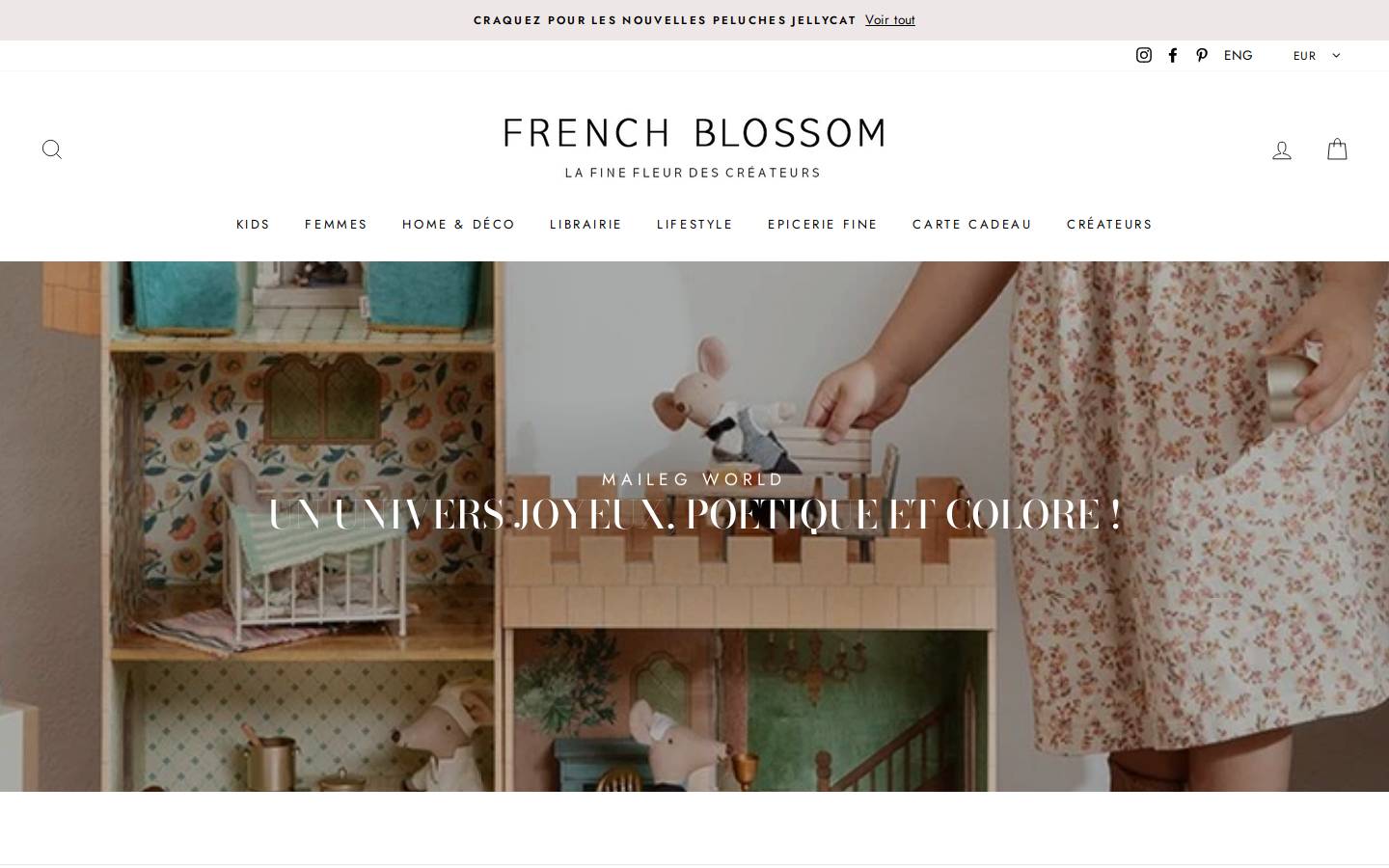 French Blossom homepage screenshot