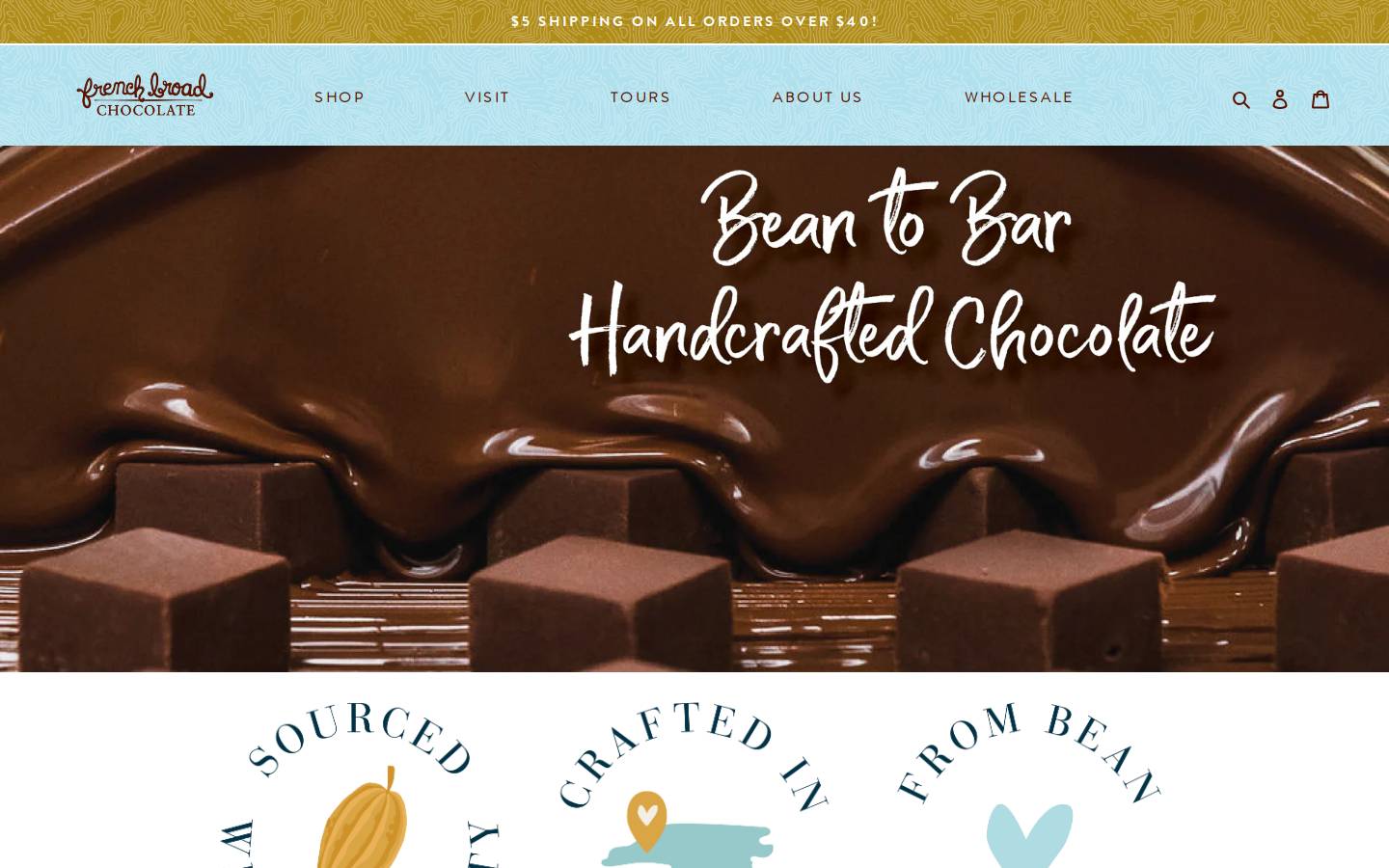 frenchbroadchocolates.com homepage screenshot