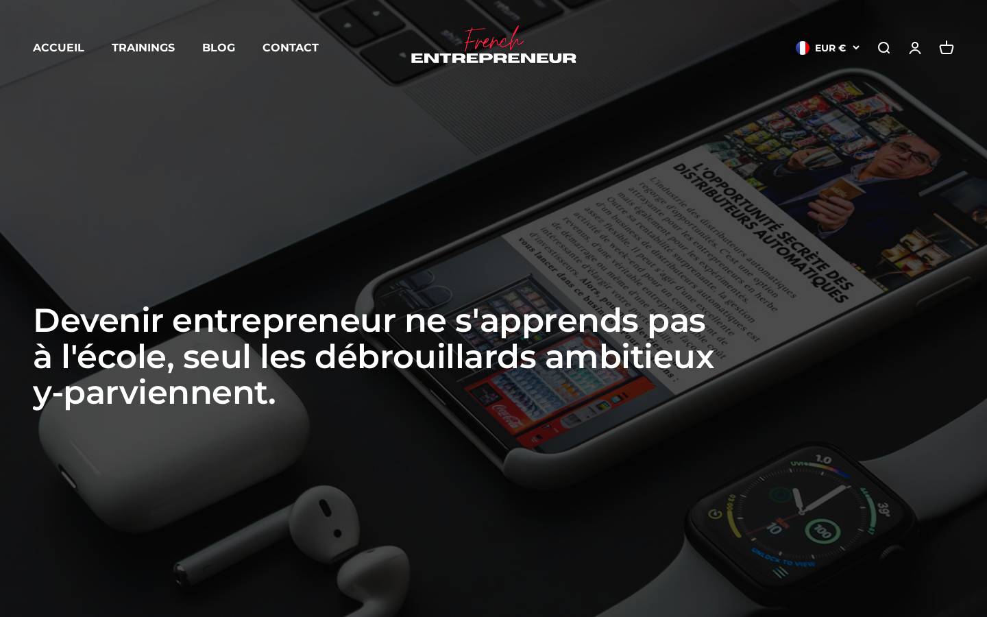 frenchentrepreneur.co homepage screenshot
