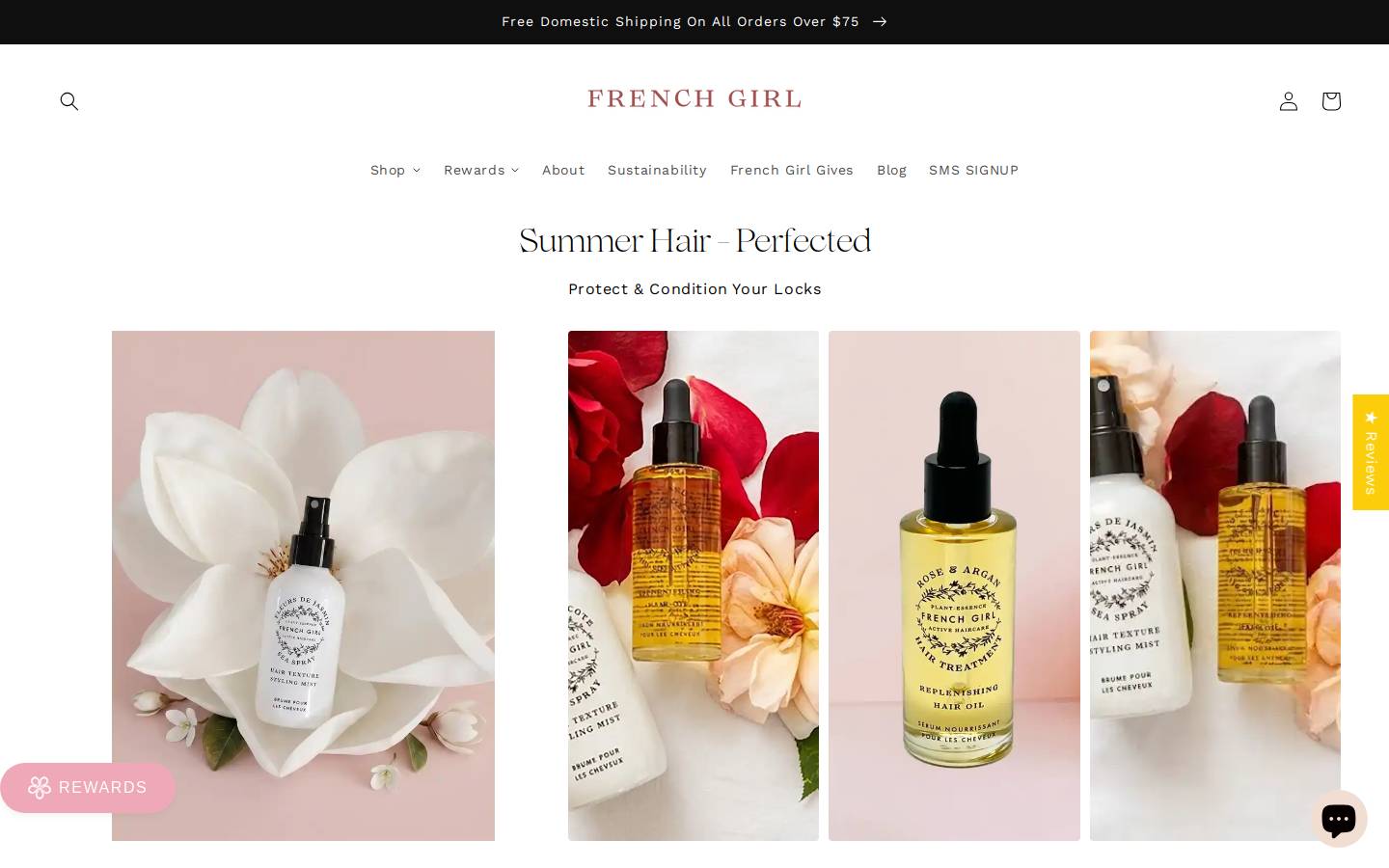 frenchgirlorganics.com homepage screenshot