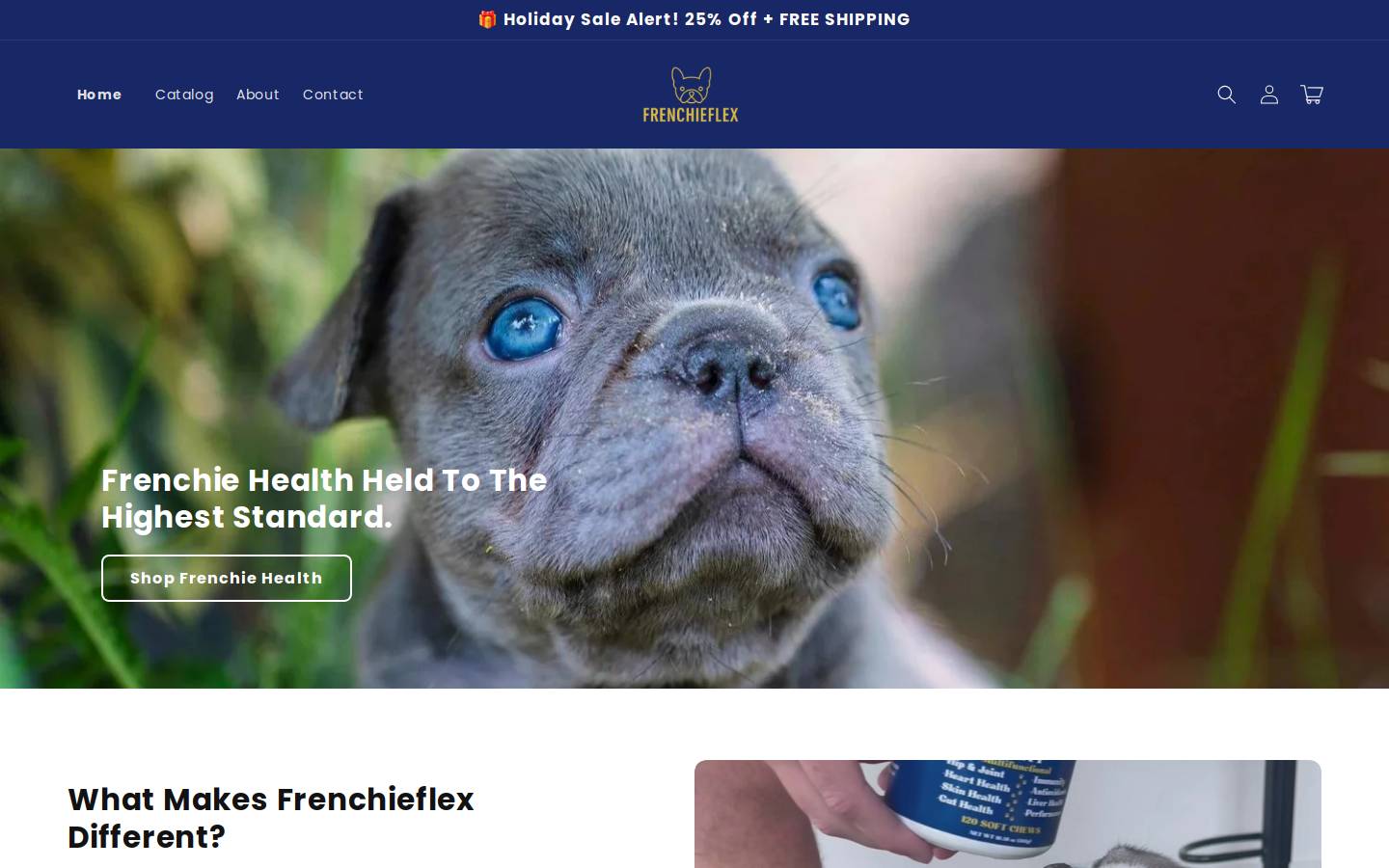 frenchieflex.com homepage screenshot