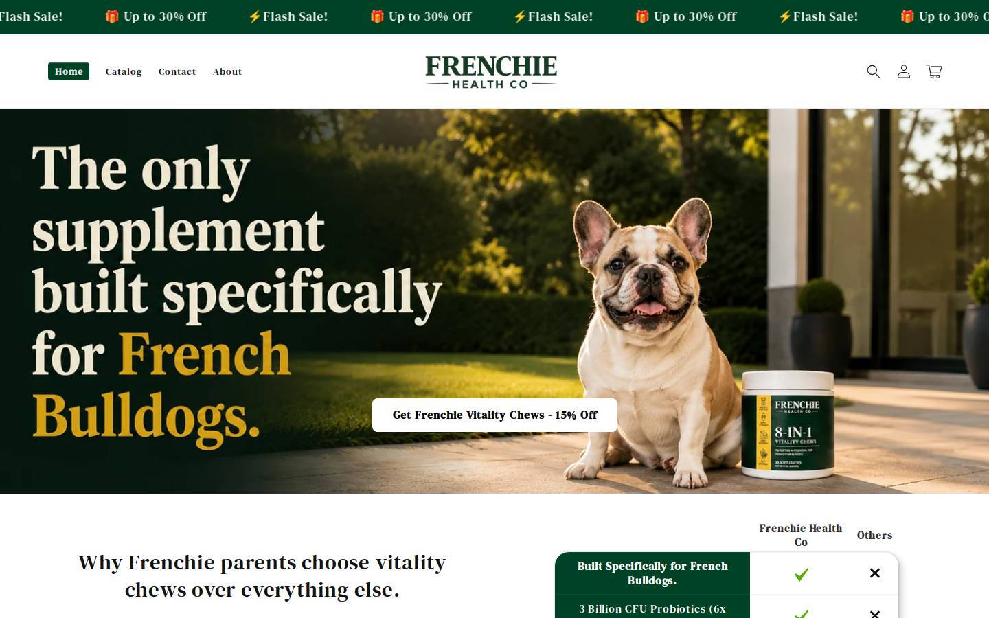 frenchiehealthco.com homepage screenshot