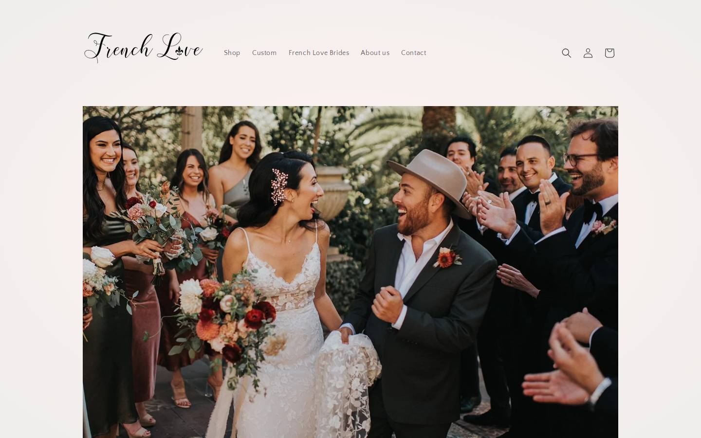 frenchlovebridal.com homepage screenshot
